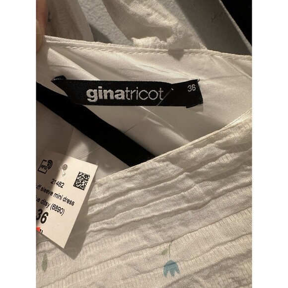 Gina Tricot  Size 36/ US size 4 White Knee-Length Sheath Dress Long Sleeve - Picture 14 of 16